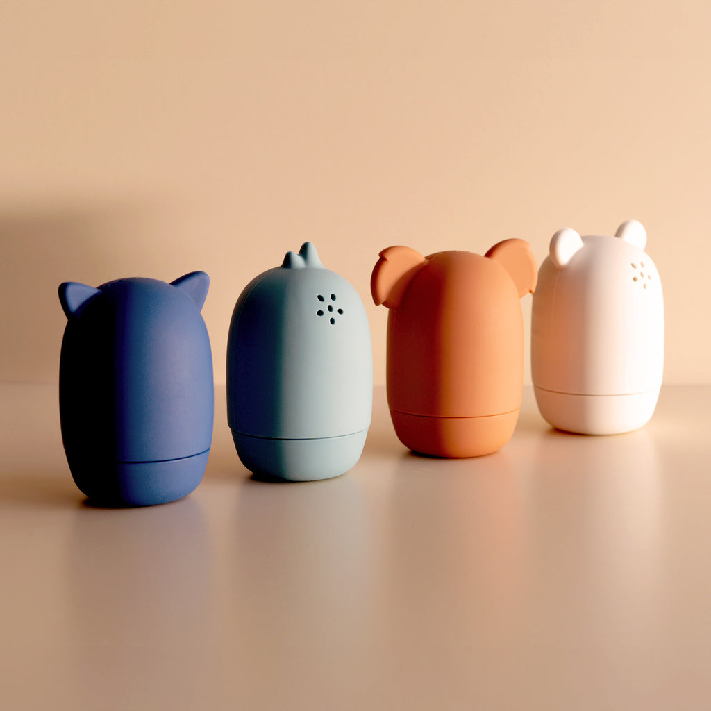 Toddler bath toy made from high quality silicon. Montessori style, Aussie animal bath toys. Back view.