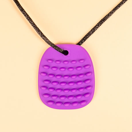 Calm pebble silicone sensory chew necklace for kids