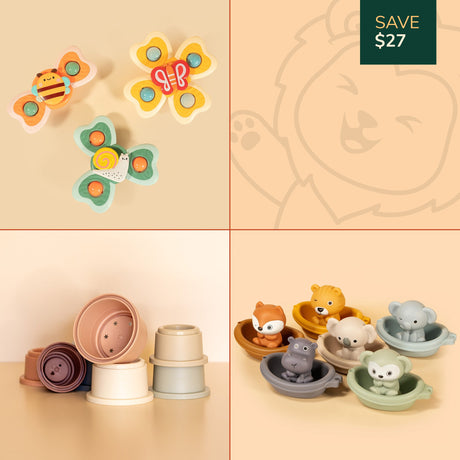 Essentials bundle of baby bath and sensory toys