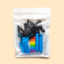 Mixed six pack of assorted silicone sensory chew necklaces