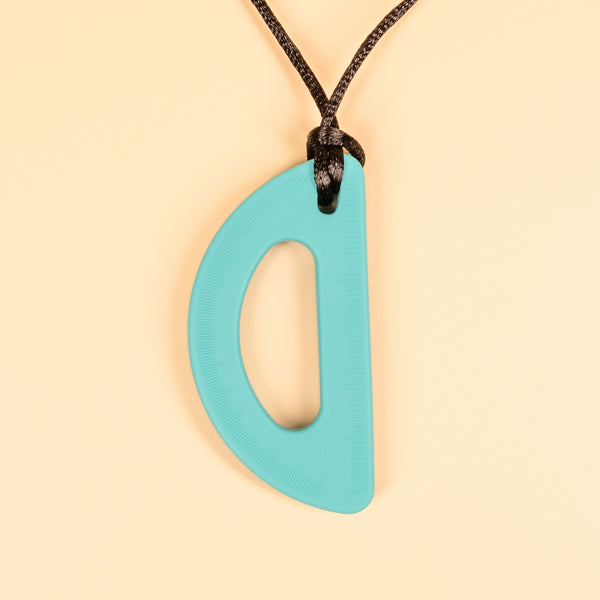 Ruler-shaped silicone sensory chew necklace for kids
