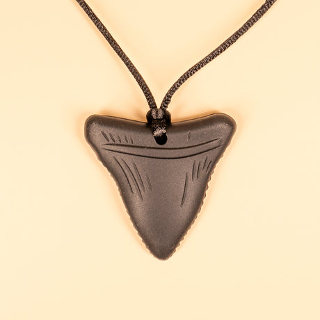 Shark tooth silicone sensory chew necklace for kids