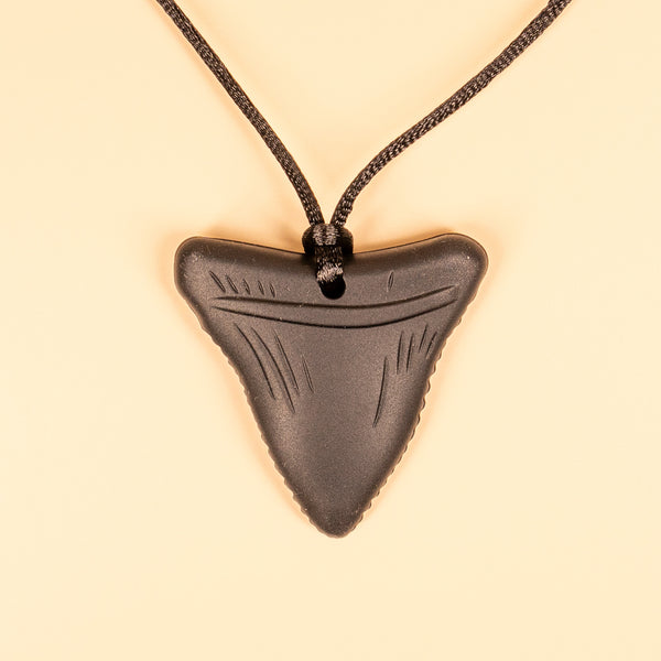 Shark tooth silicone sensory chew necklace for kids