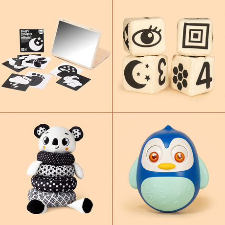 Newborn developmental toy bundle for 0-3 months
