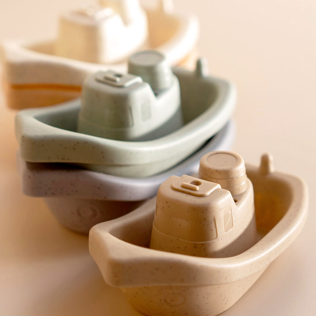 Recycled plastic eco friendly baby bath toy, close view 