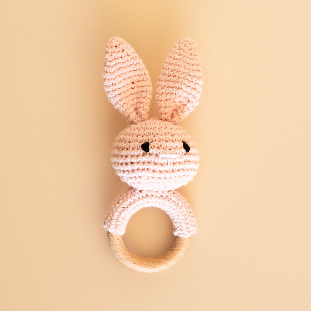 bunny rabbit baby rattle toy