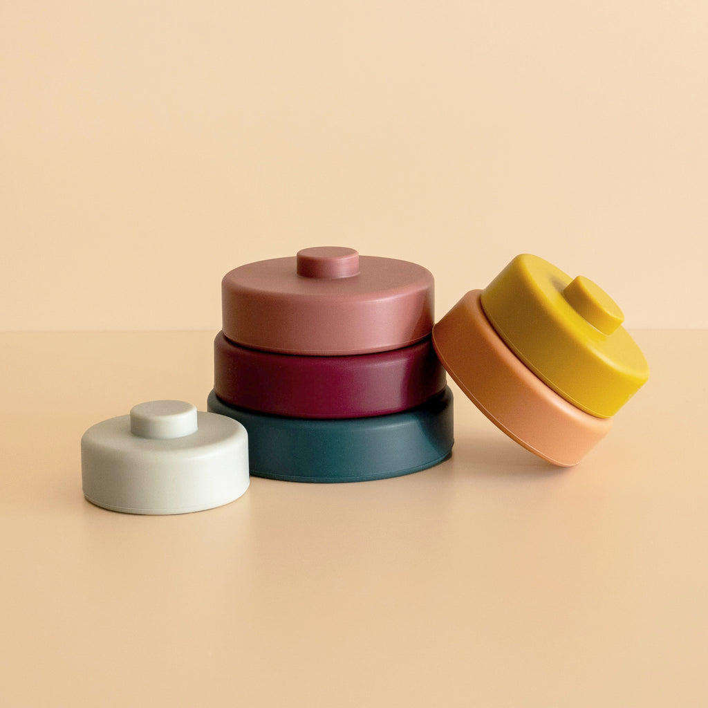 Silicon stacker discs toy for toddlers, alt view