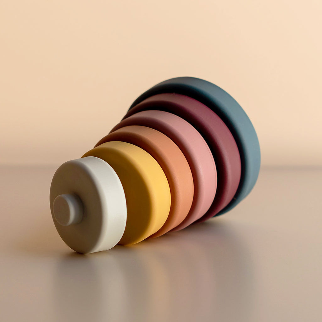 Silicon stacker wide discs toy for toddlers, alt detail view