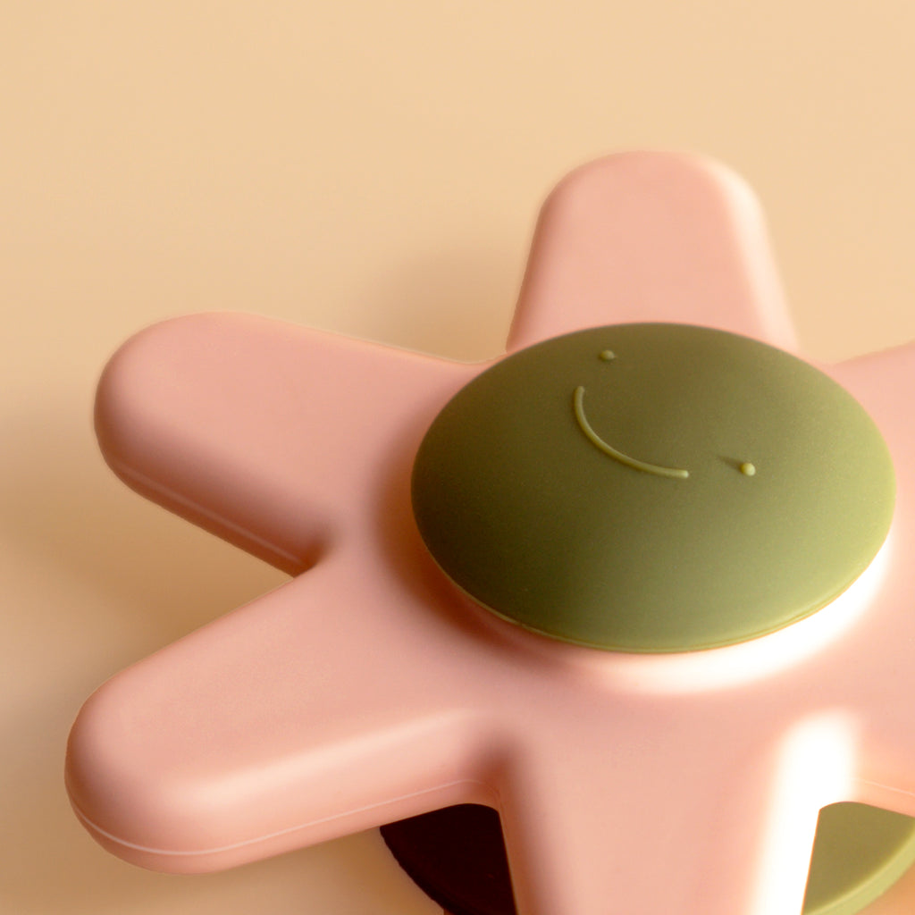 A toddler kids toy for bath time, close up view